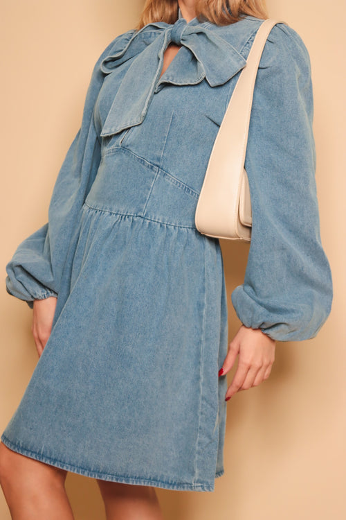 BABYDOLL DENIM DRESS