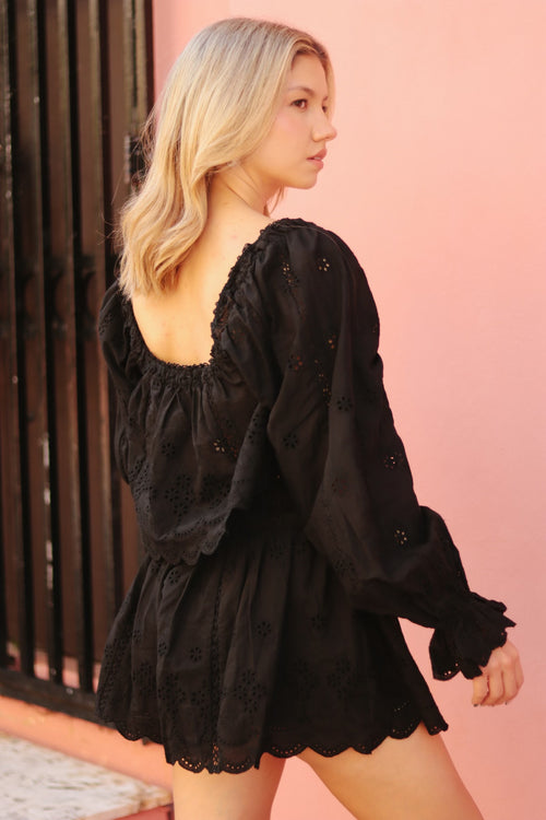BLACK MOON TOP AND SHORT SET