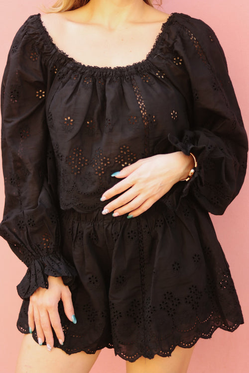 BLACK MOON TOP AND SHORT SET