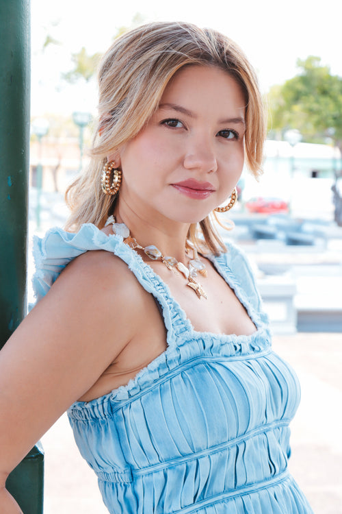 CIELO CARIBE DENIM ROMPER