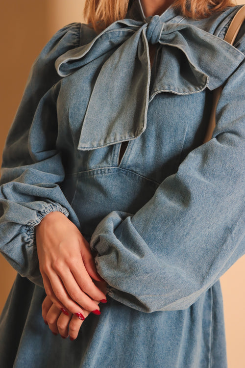BABYDOLL DENIM DRESS