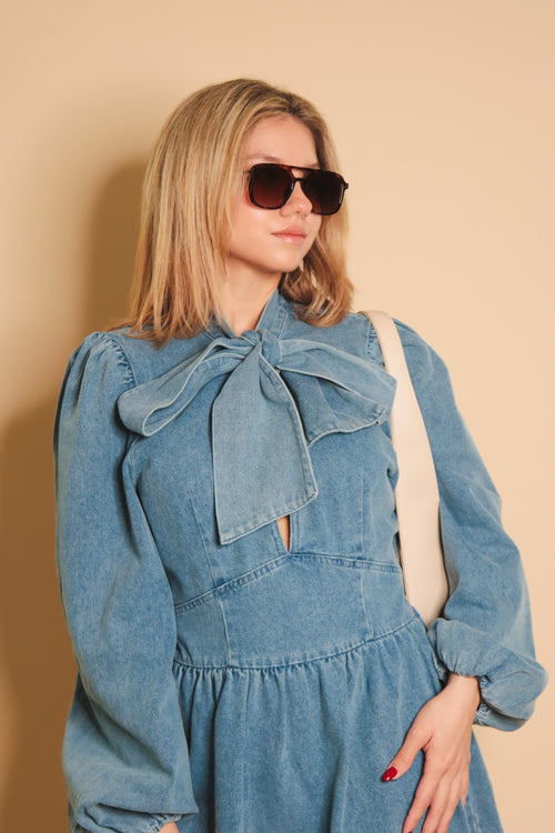 BABYDOLL DENIM DRESS