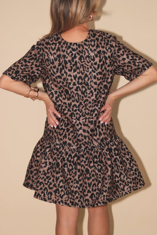 2-WAY LEOPARD MINI DRESS