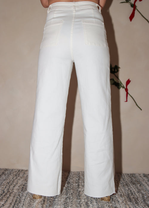 WHITE DENIM JEANS